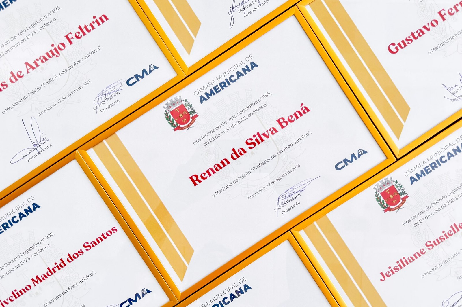 Câmara entrega medalha de mérito “Profissionais da Área Jurídica 2026” em sessão solene na segunda (17)