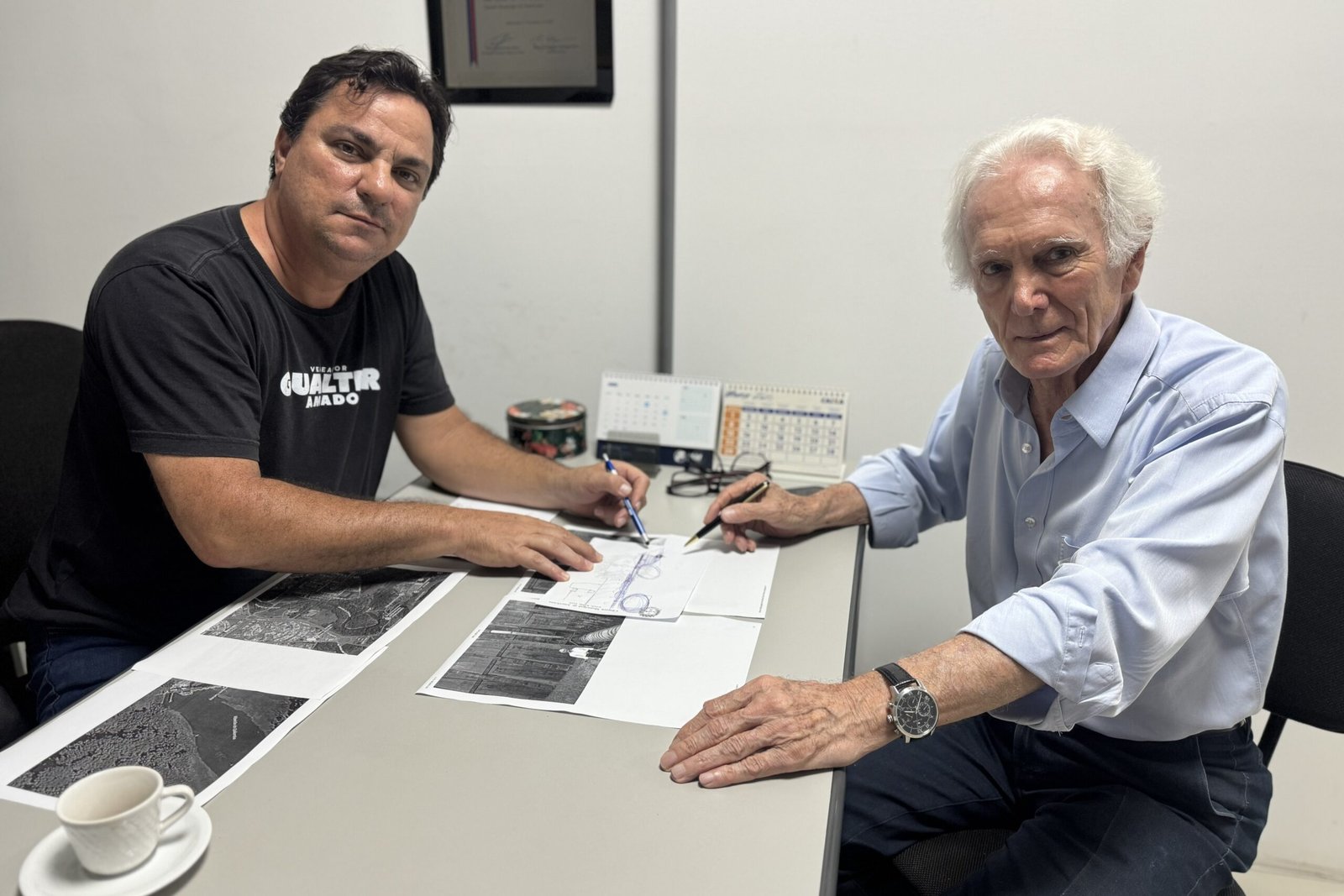 Gualter Amado discute ações da comissão especial de prevenção a enchentes na bacia do Quilombo com Dr. Antonio Carlos Sacilotto