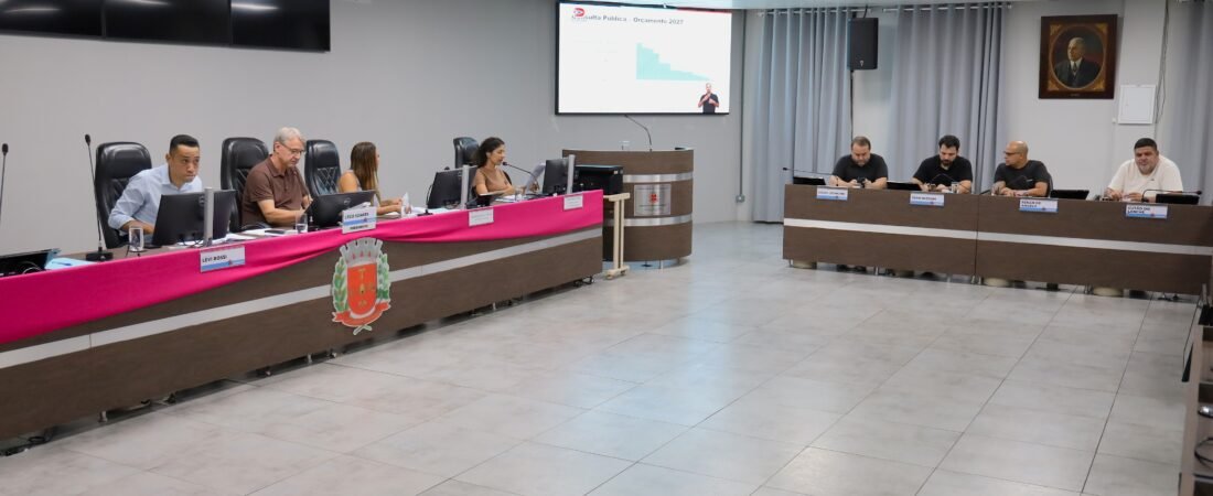 Orçamento municipal de 2027 é debatido em audiência pública na Câmara