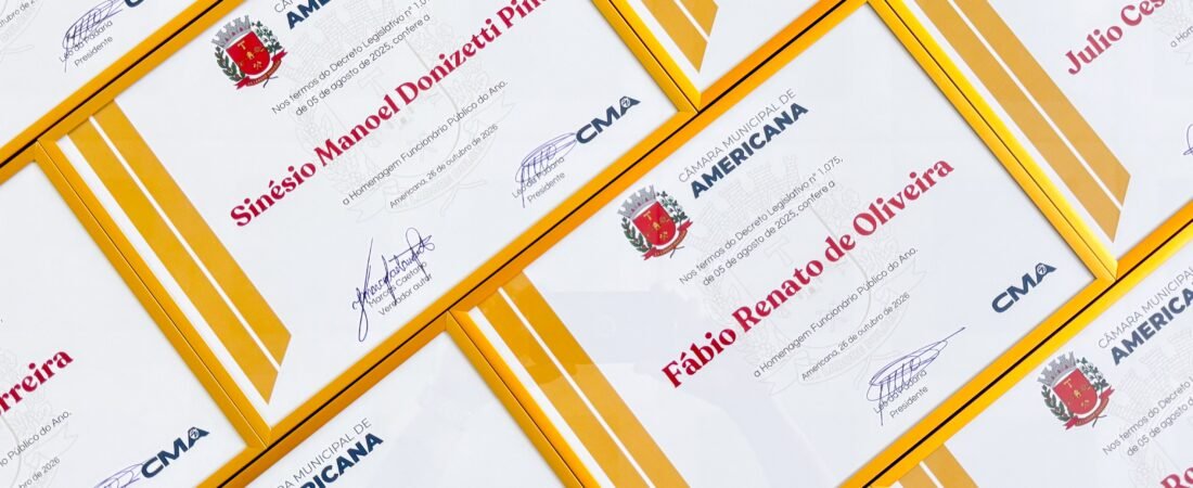 Câmara entrega homenagem “Funcionário Público do Ano” em sessão solene na segunda-feira (26)